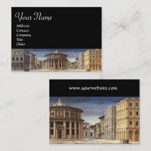 Carte De Visite VILLE IDÉALE, noir d'architecte de la Renaissance