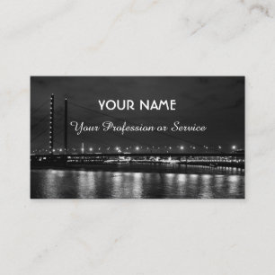 Carte De Visite Ville lumières Düsseldorf noir et blanc design Bus