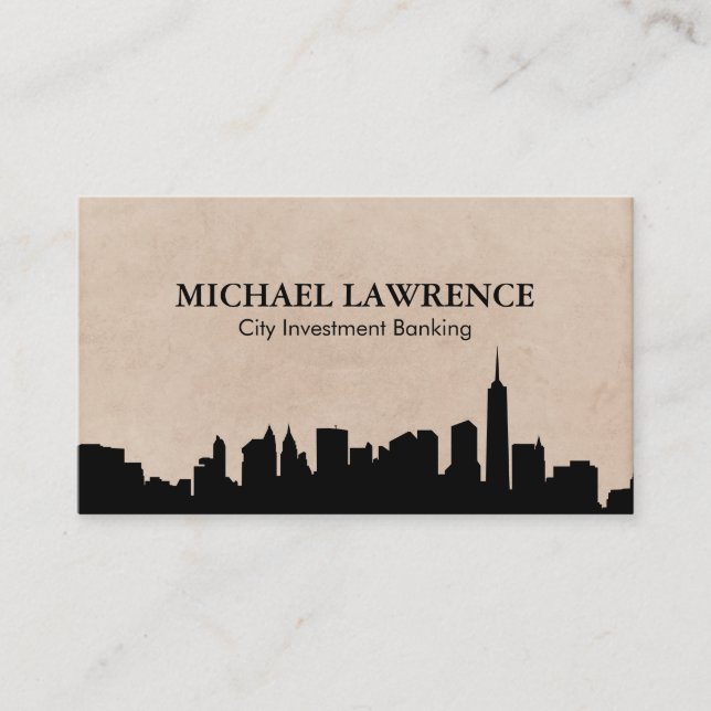 Carte De Visite Ville Skyline (Devant)