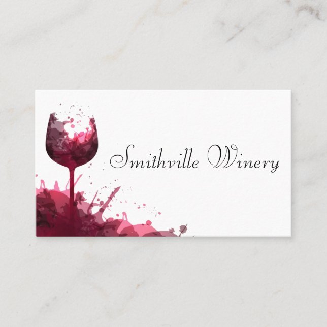 Carte De Visite Vin de verre scintillant (Devant)