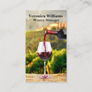 Carte De Visite Vin pourri devant la propriété viticole