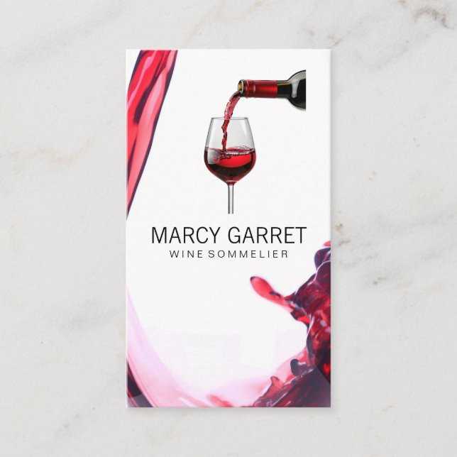 Carte De Visite Vin rouge | (Devant)
