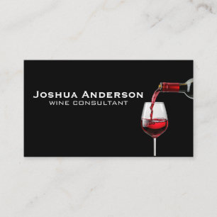 Carte De Visite Vin rouge dans le verre