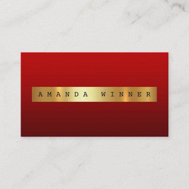 Carte De Visite Vin rouge Ombre Vip Golden Foil (Devant)