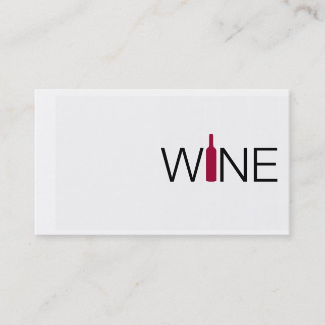 Carte de visite Vin Simple (Devant)