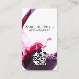 Carte De Visite Vin Splash Code d'analyse QR