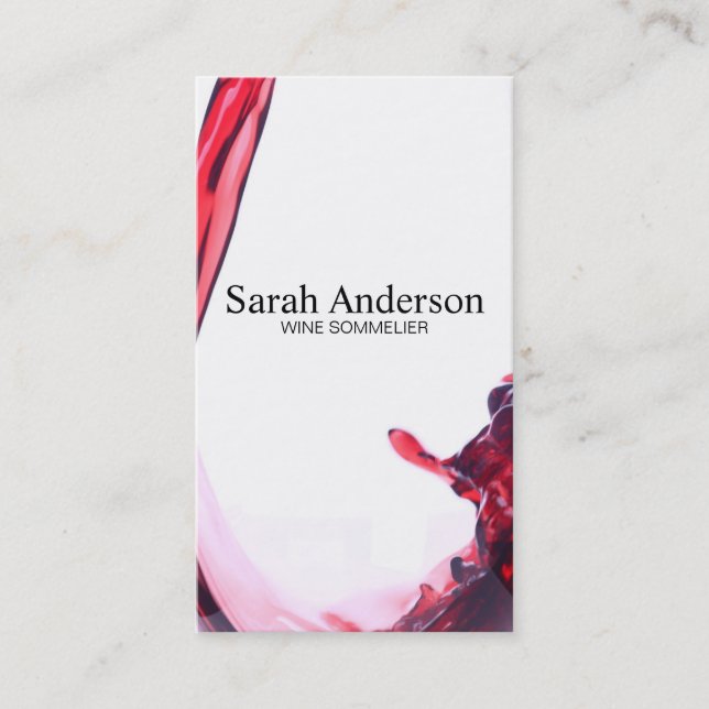 Carte De Visite Vin | Splash II (Devant)