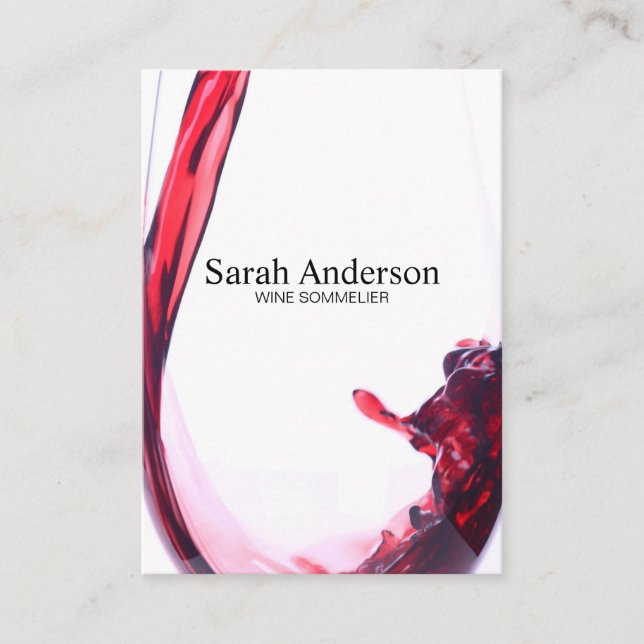 Carte De Visite Vin | Splash II (Devant)