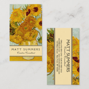 Carte De Visite Vincent Van Gogh 12 Tournesols Impressionniste