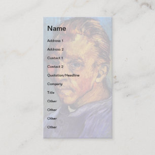 Carte De Visite Vincent Van Gogh - Autoportrait sans barbe