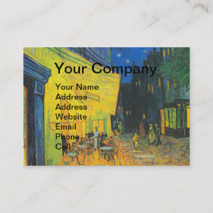 Carte De Visite Vincent Van Gogh Café Terrasse Chef-d'oeuvre