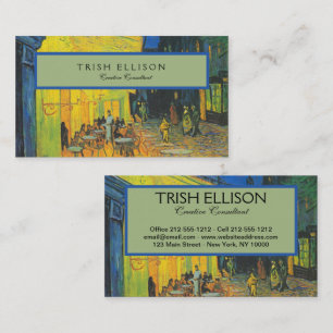 Carte De Visite Vincent Van Gogh Café Terrasse Chef-d'oeuvre Affai