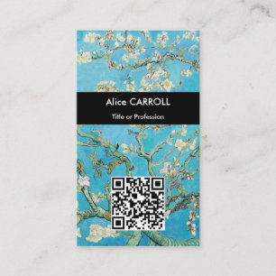 Carte De Visite Vincent van Gogh - Fleur d'amandes - Code QR