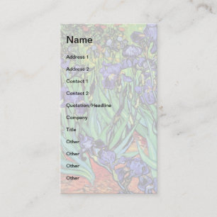 Carte De Visite Vincent Van Gogh - Iris - Amoureux des Fleurs Beau