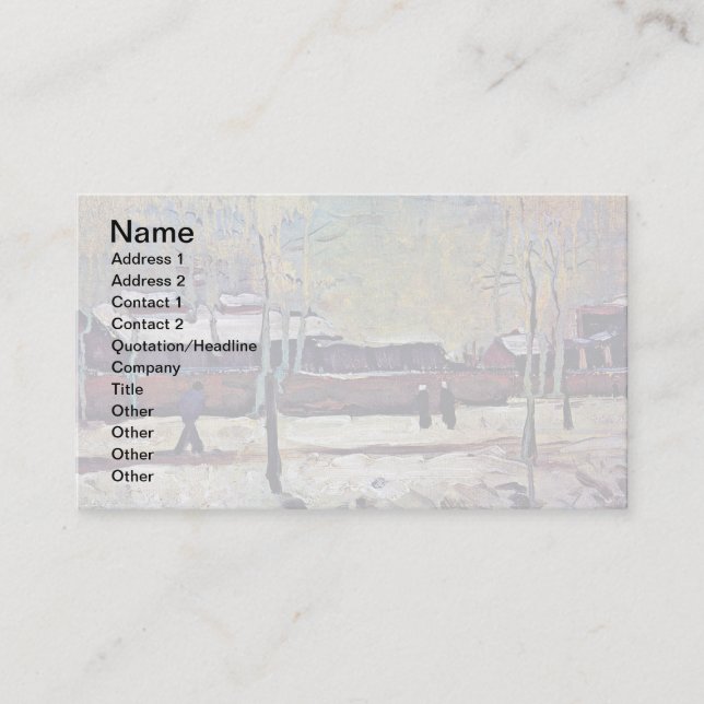 Carte De Visite Vincent Van Gogh - L'Ancienne Gare D'Eindhoven (Devant)