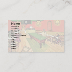 Carte De Visite Vincent Van Gogh - Le Café De Nuit À Arles