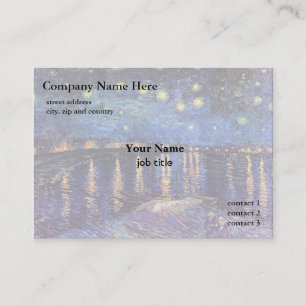 Carte De Visite Vincent van Gogh, Nuit étoilée sur le Rhône