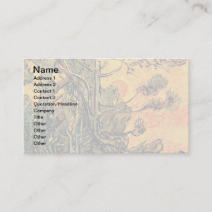 Carte De Visite Vincent Van Gogh - Pins contre un ciel rouge