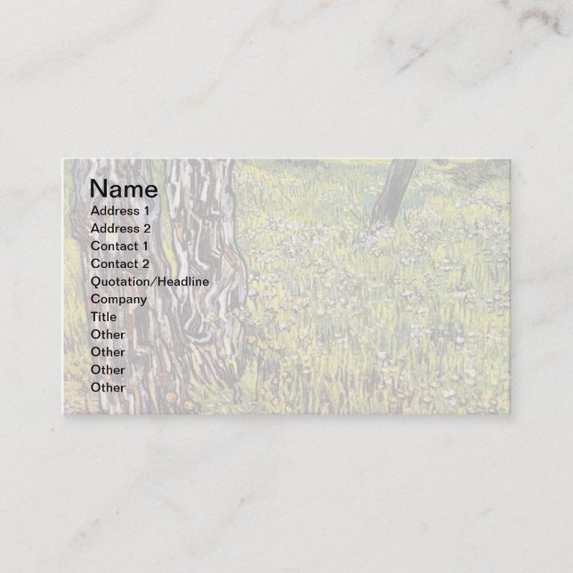 Carte De Visite Vincent Van Gogh - Pins Et Dandelions (Devant)