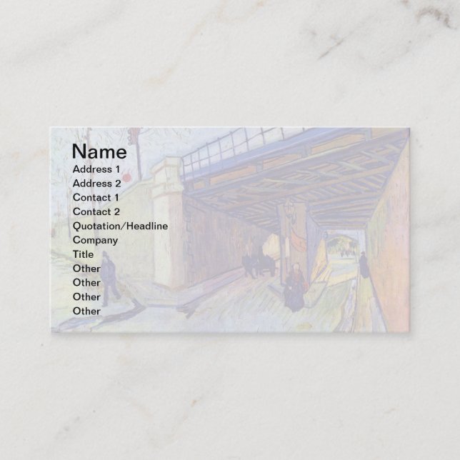 Carte De Visite Vincent Van Gogh - Pont ferroviaire sur Montmajour (Devant)