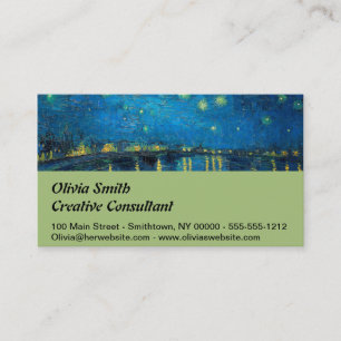 Carte De Visite Vincent Van Gogh Starry Night Over the Rhone