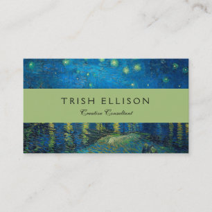 Carte De Visite Vincent Van Gogh Starry Night Over the Rhone