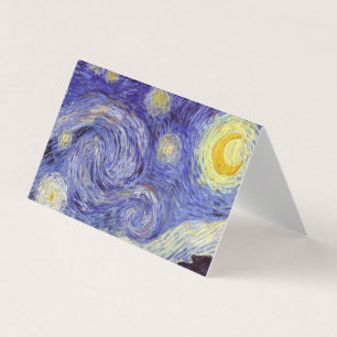 Carte De Visite Vincent Van Gogh Starry Nuit Vintage Art