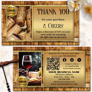 Carte De Visite Vineyard Winery Wine Seller Photo Merci