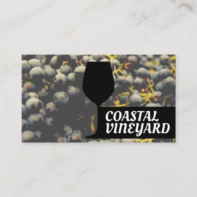 Carte De Visite Vins de Closeup | Icône Verre Vin (Devant)