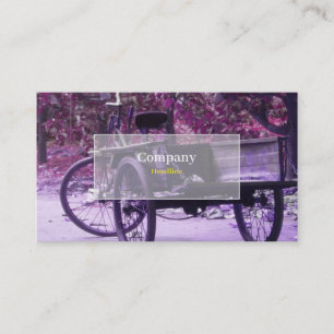Carte de visite vintage à vélo