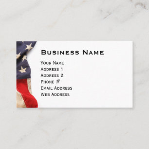 Carte De Visite Vintage American Flag