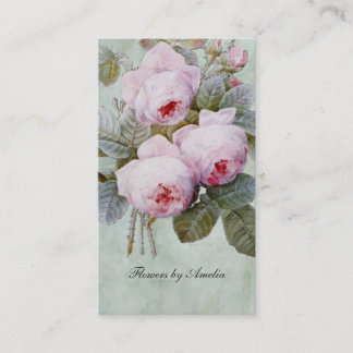 Carte De Visite Vintage anglais Rose Jardin Botanique Personnalisé