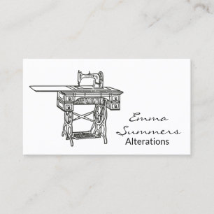 Carte De Visite Vintage Antique Machine à coudre Altérations