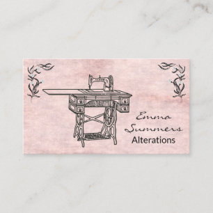 Carte De Visite Vintage Antique Machine à coudre Altérations