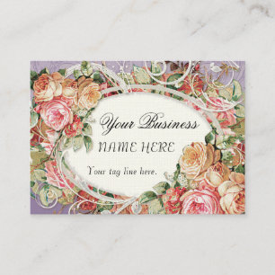 Carte De Visite Vintage Antique Roses