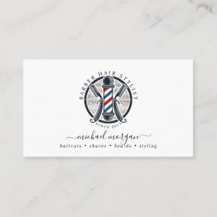 Carte De Visite Vintage Barber Shop Coiffeur Styliste Barber