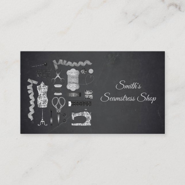 Carte De Visite Vintage Blackboard Sestress (Devant)