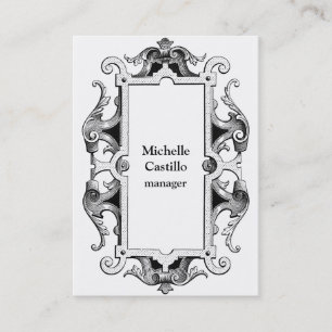 Carte De Visite Vintage blanc vertical