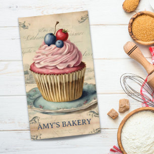 Carte De Visite Vintage boulanger pâtissier Chef pâtisserie boulan