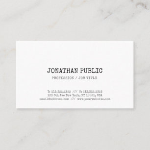 Carte De Visite Vintage Classic Look Simple Graphic Design tendanc