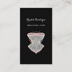 Carte De Visite Vintage Corset Personnelle Lingerie Boutique nupti