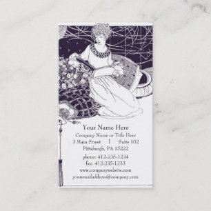Carte de visite vintage d'art déco