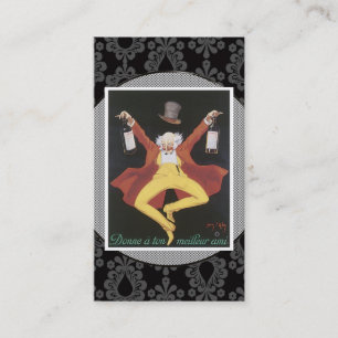 Carte de visite vintage de boisson alcoolisée