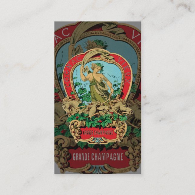 Carte de visite Vintage de Champagne (Devant)