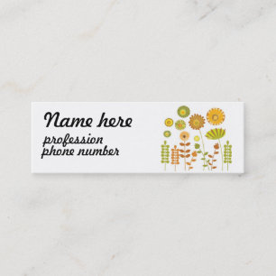 Carte de visite vintage de conception florale