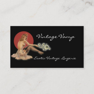 Carte de visite vintage de lingerie de mode