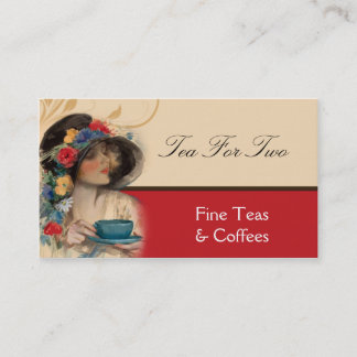 Carte de visite vintage de thé ou de café