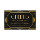 Vintage Elegant Art Déco Gold Mariage Boire billet