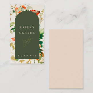Carte de visite vintage Floral Arch Designer