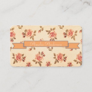 Carte De Visite Vintage floral victorien noveau art girly mignon p
